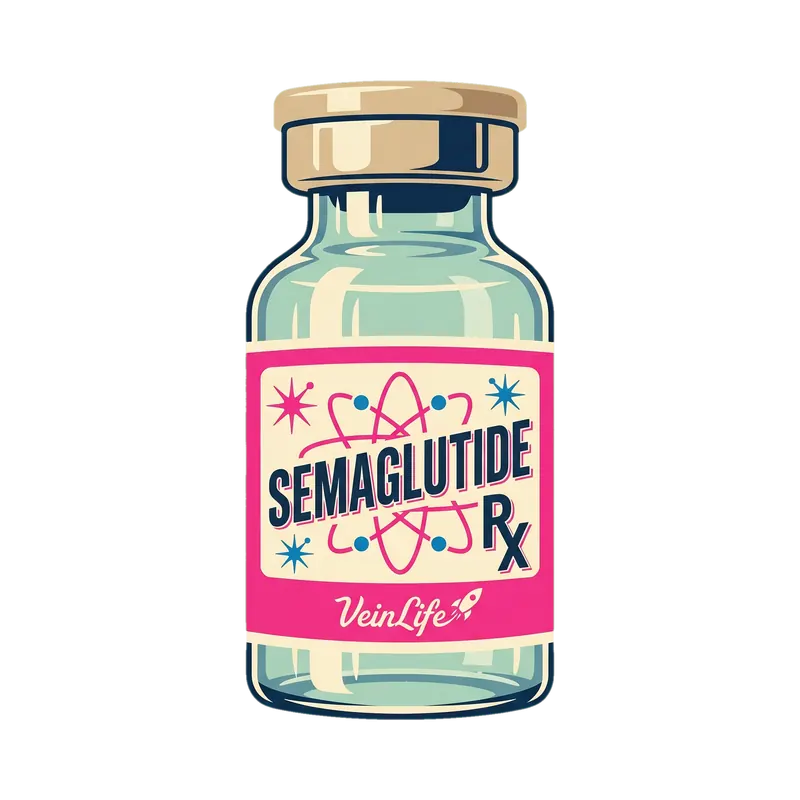 Compounded semaglutide vial for GLP-1 weight loss program